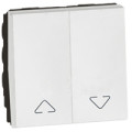 Double switch for electric shutter squ are white