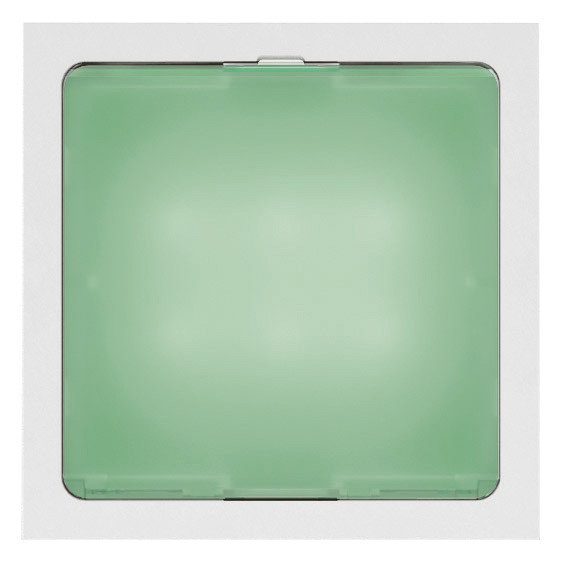 Soft red or green light diffuser for hot el 2 mod. arteor carre blanc