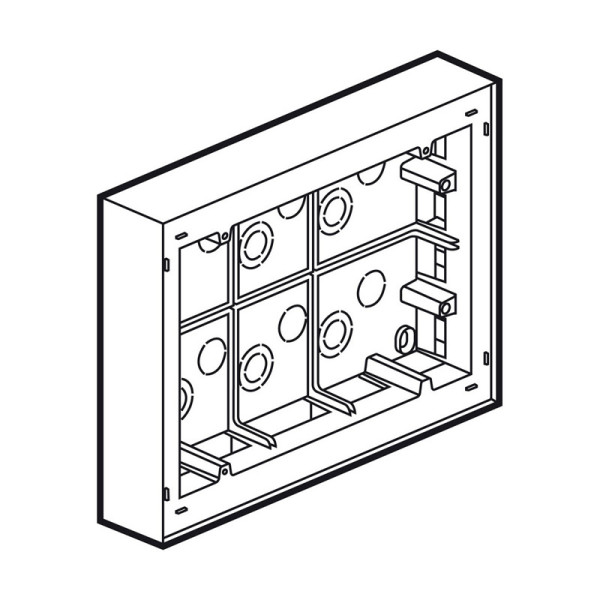 Surface box 12 modules (2x6) inde bs white 