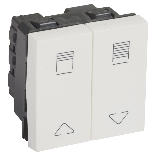 Double switch for electric shutter 2 modules ules with icons sq w
