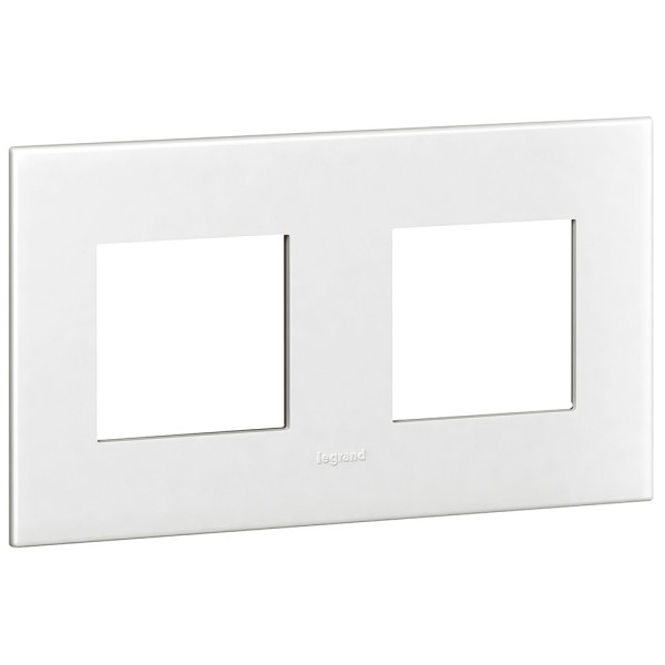 Plaque de finition arteor 2x2 modules carre blanc 