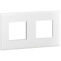 Plaque de finition arteor 2x2 modules carre blanc 