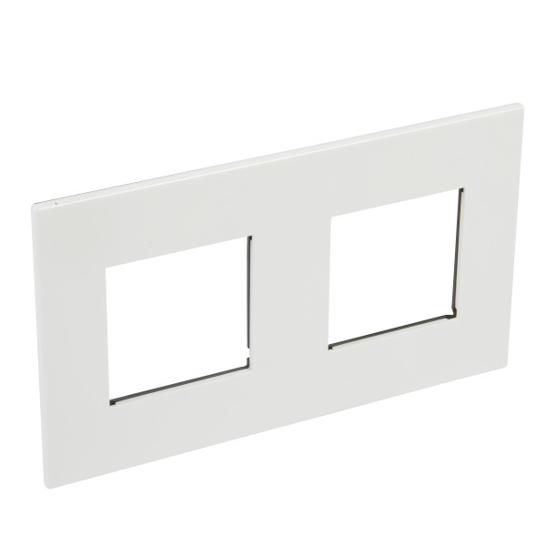 Plaque de finition arteor 2x2 modules carre blanc 