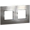 Plaque de finition arteor 2x2 modules carre stainless steel 