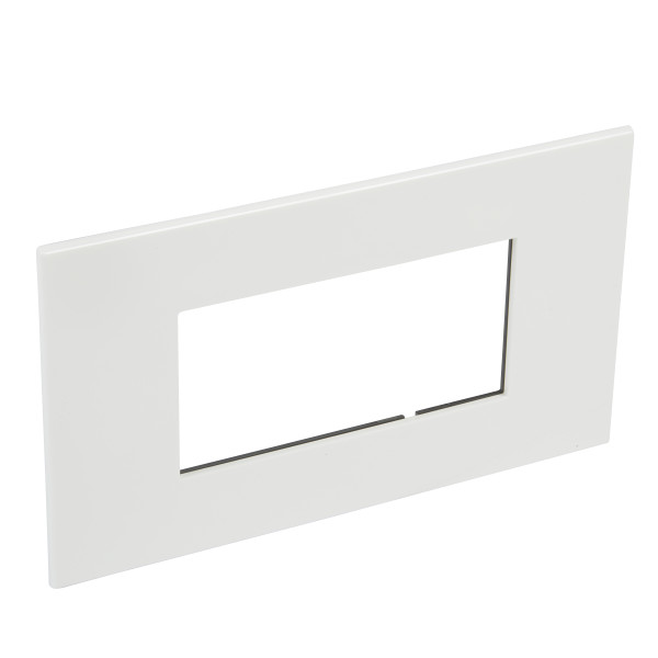 Plaque de finition arteor 4 modules carre blanc 