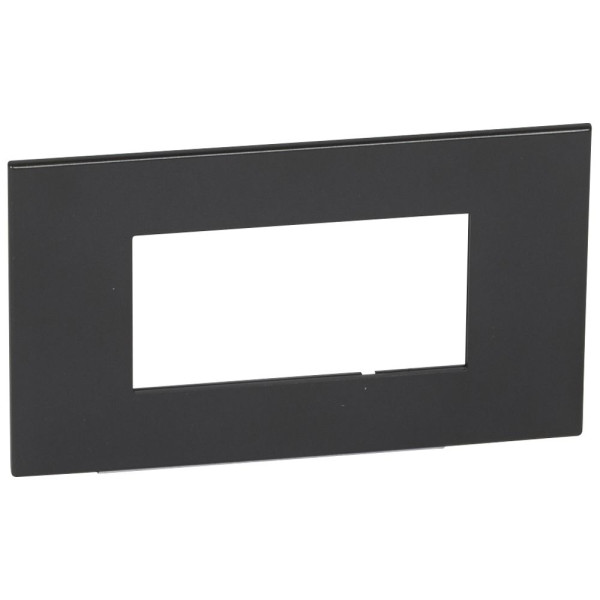 Plaque de finition arteor 4 modules carre graphite 