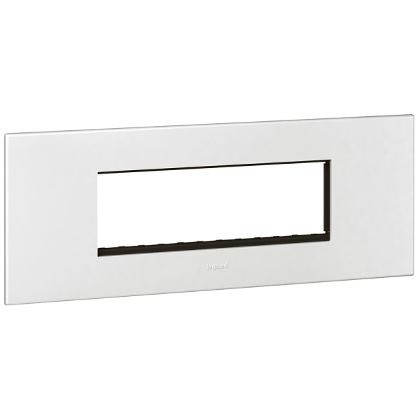 Plaque de finition arteor 6 modules carre blanc 