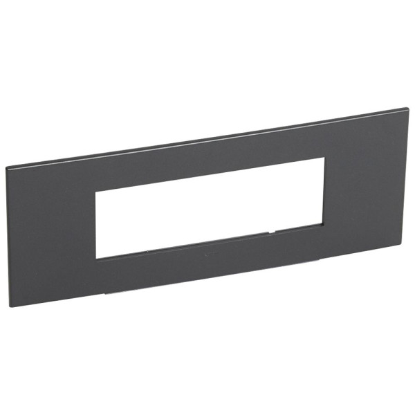 Plaque de finition arteor 6 modules carre graphite 