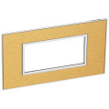 Plaque de finition arteor 4 carre module gold brass 