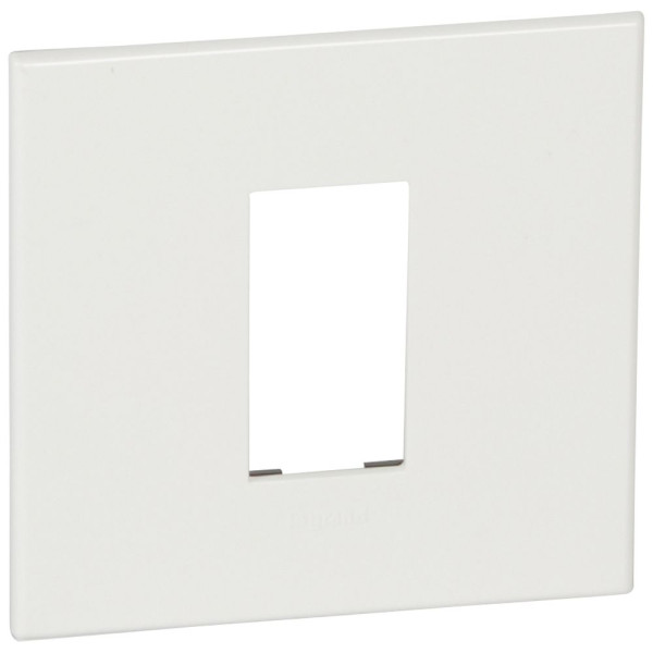 Plaque de finition arteor for 1 carre module schuko white 