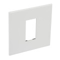 Plaque de finition arteor for 1 carre module schuko white 