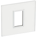 Plaque de finition arteor 1 carre module schuko mirror white 