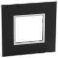 Plaque de finition arteor 2 carre module fb-sch mirror noir 
