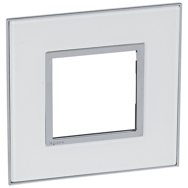 Plaque de finition arteor 2 carre module fb-sch mirror white 