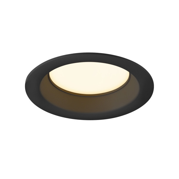 Downlight v 100, collerette en retrait noire