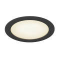 Downlight v 200, collerette plate noire