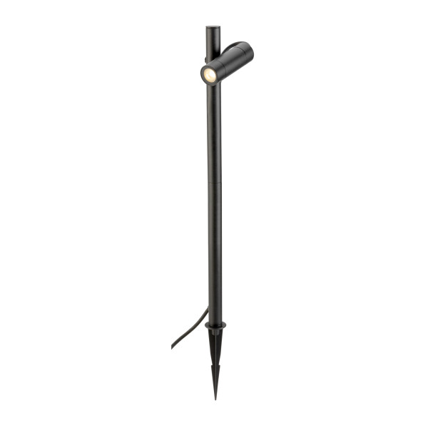 Helia slim borne, simple, lampadaire led d'extérieur, noir ip65 3000 k