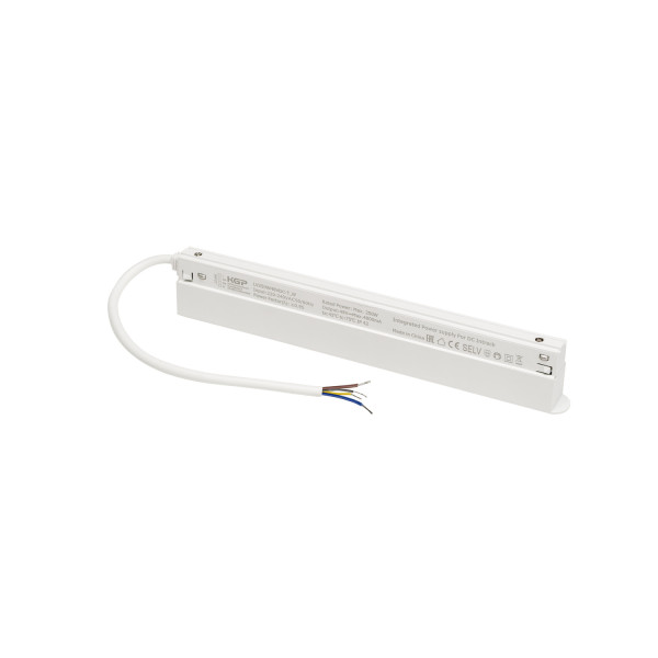 Alimentation in-track, 48v track, 250 w, avec câblage continu dali, blanc