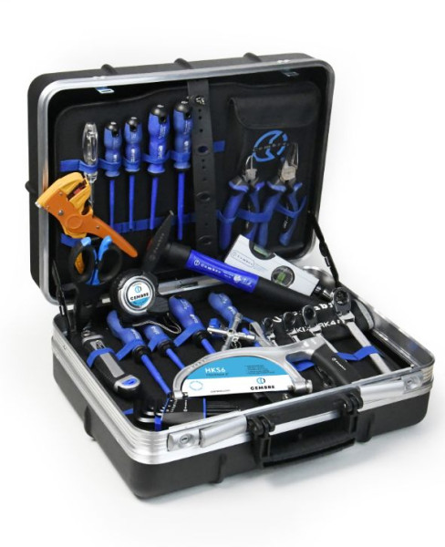 Valise d'outils aluminium équipée de 17 outils