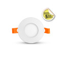 Slimy ii downlight diam 90mm 3w 4000k alu blc 5ans