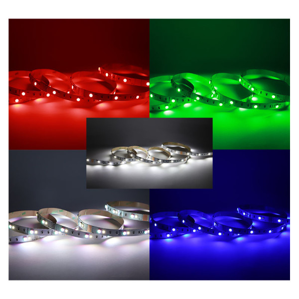 Bandeau rgb + blc 5m 60led et 9w/m ip20 24v