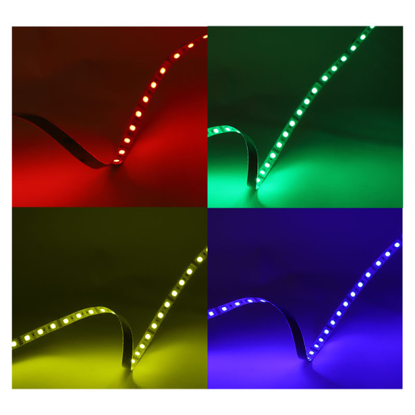 Bandeau rgb 5m 60led et 9w/m ip54 24v silicone