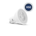 Led 7w gu10 3000k 38° dimmable pack de 50