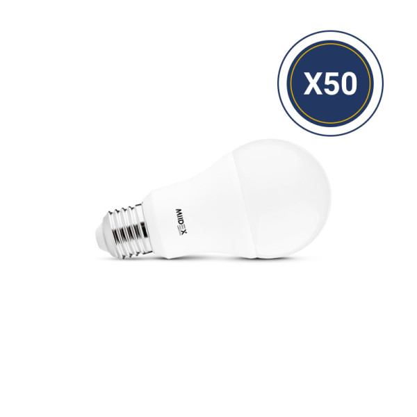 Led 13w e27 3000k 180° pack de 50