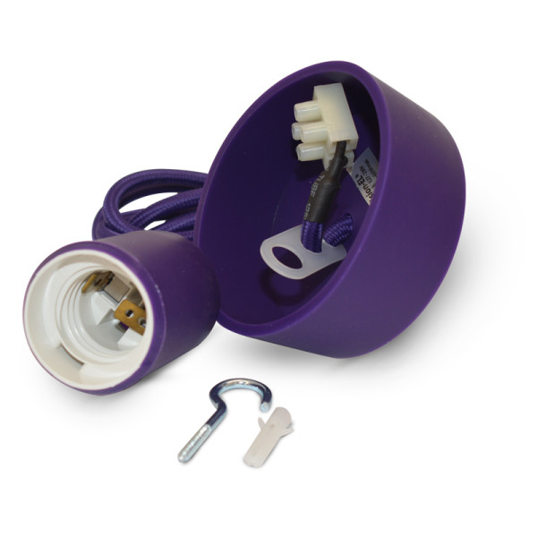 &butterfly e27 douille silicon + cable 2m violet