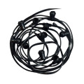 Guirlande foraine cable plat noir 10m 20 douilles e27