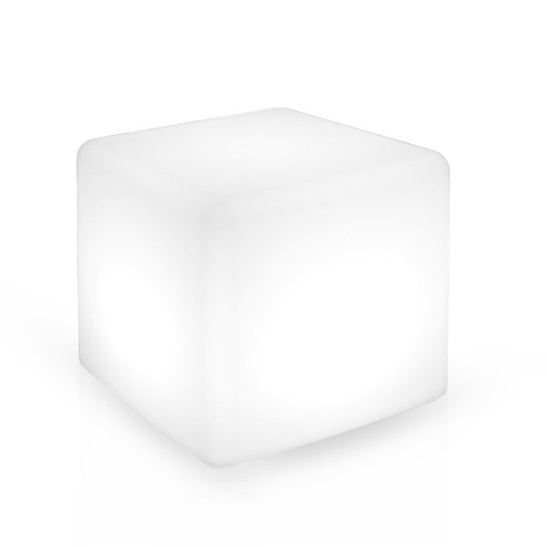 Cube rgb lumineux ip44 + telecommande 40x40x40 