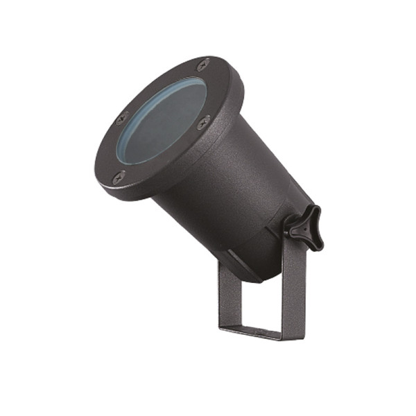 Tulipe projecteur piquet 1 x gu10 noir ip65