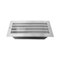 Piton e27 spot encastrable ip44 rectangle grille inox 304