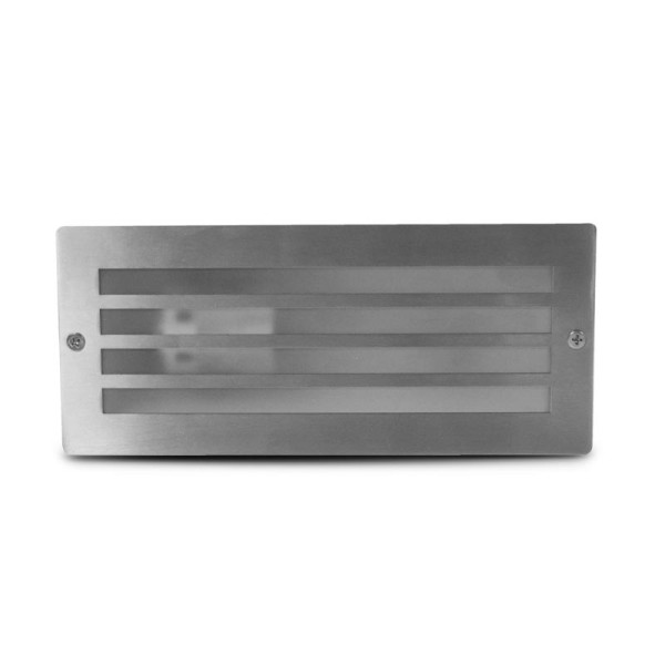 Piton e27 spot encastrable ip44 rectangle grille inox 304