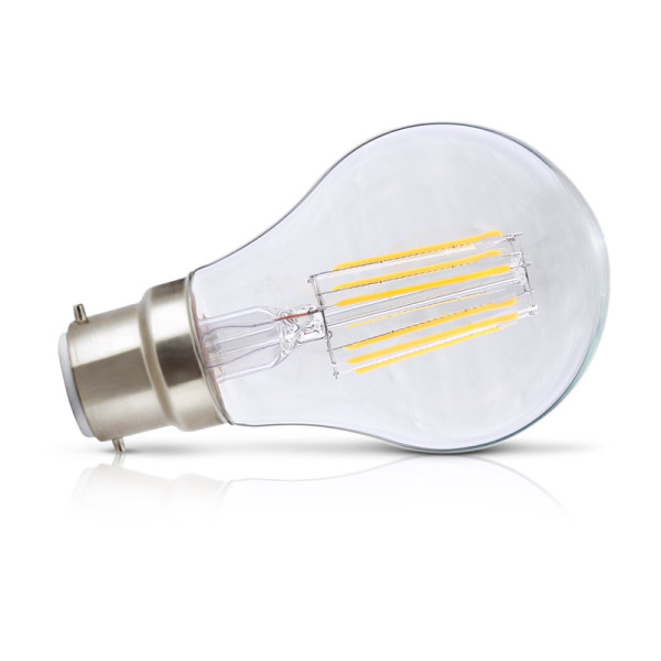 Led fil cob bulb b22 8w 2700k clr boite