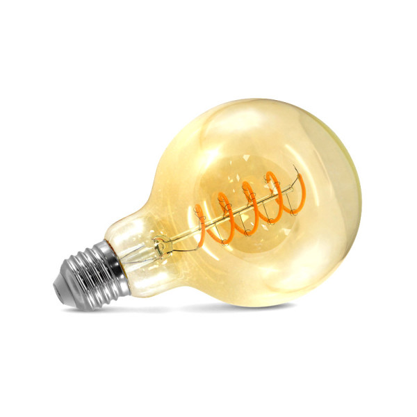 Led fil cob globe g95 e27 4w 2700k golden spirale boite