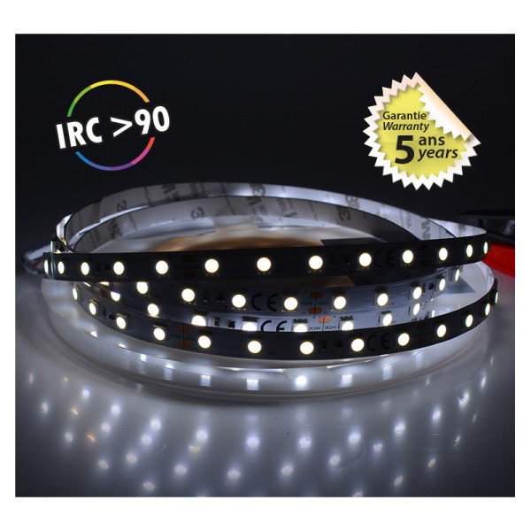 &bandeau blc 6000k 5m 60led 10,5w/m ip20 12v boite 5ans