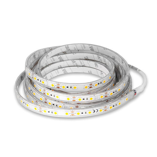 &bandeau blc 3000k 5m 60led 10,5w/m ip67 12v silicon boite 5ans