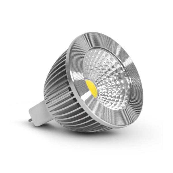 Led 6w gu5.3 4000k 75° boite alu dim