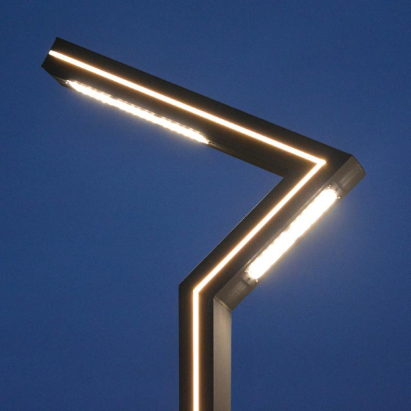 Zigzag lampadaire eclairage pieton 80w ip65 4m mètres gs