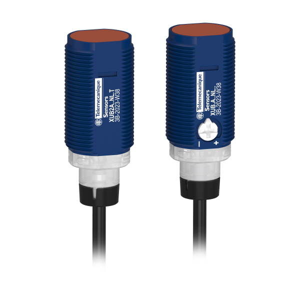 Xub - capteur optic m18 plastique systeme barrage smax30m pnp no/nc câble 2m 24v
