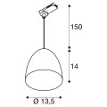 Para cone 14, suspension pour système 3 allumages, gu10, cuivre