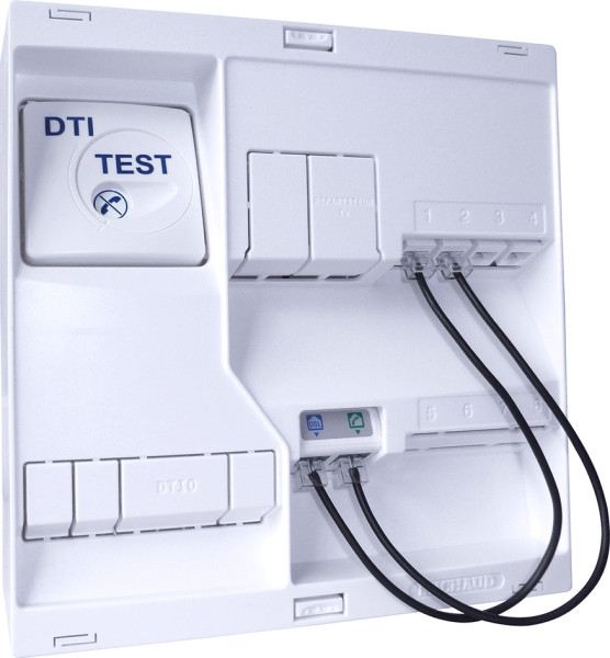 Coffret de communication Néo - Grade 1 - 4 RJ45 DTI + Filtre