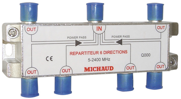 Répartiteur TV Coaxial Michaud - 6 Sorties