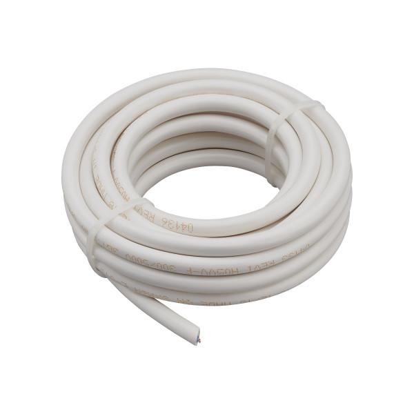 CABLE HO5VV-F 3G1MM2 BLANC C5M (PRIX AU M)