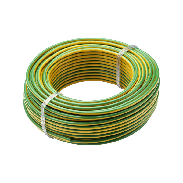 FIL ÉLECTRIQUE SOUPLE HO7V-K 2,5MM2 VERT/JAUNE C10M