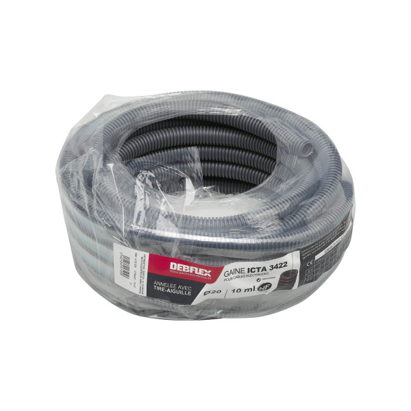 Gaine ICTA Debflex bobine 10m 3422 d20 gris