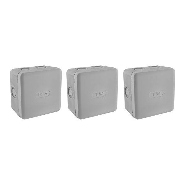 Lot de 3 Boîtes de Dérivation P50 DEBFLEX – IP54 – 85 x 85 x 50 mm