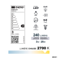 Ampoule g45 smd verre blanc e14 3w 2700k 240lm