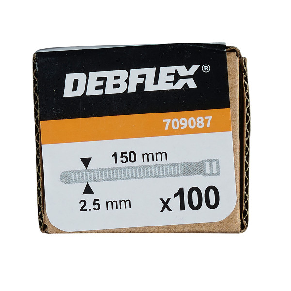 Boîte de 100 colliers Debflex 2,5x150mm pa 6,6 incolore